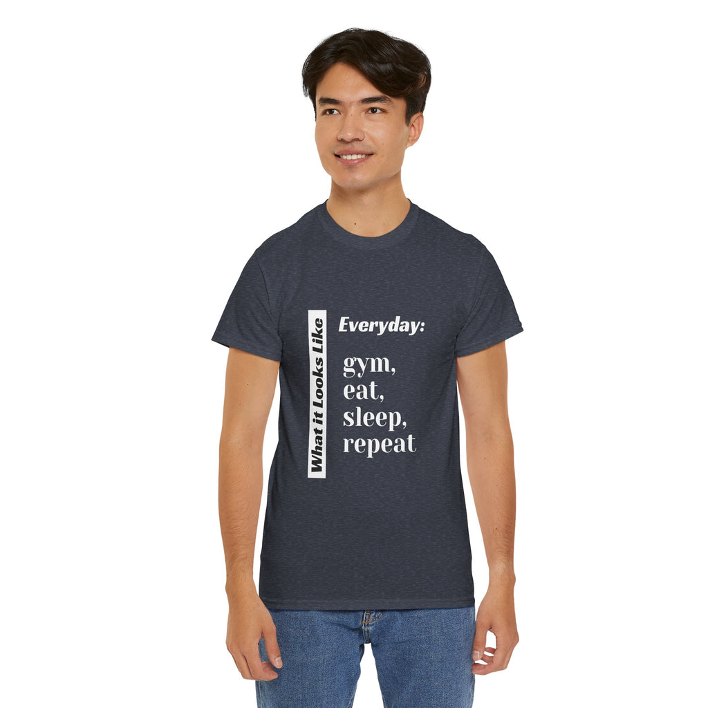 Gym Eat Sleep Repeat T-Shirt | Workout Quote Tee