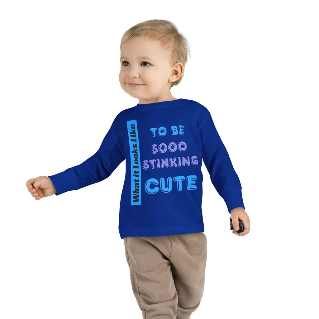 Sooo Stinking Cute Toddler Boy Toddler Long Sleeve Tee