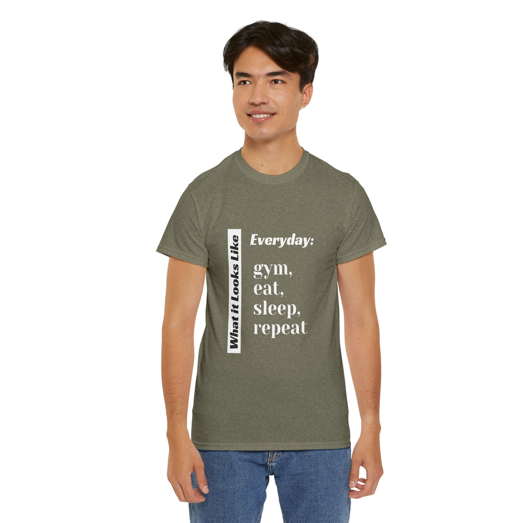 Gym Eat Sleep Repeat T-Shirt | Workout Quote Tee