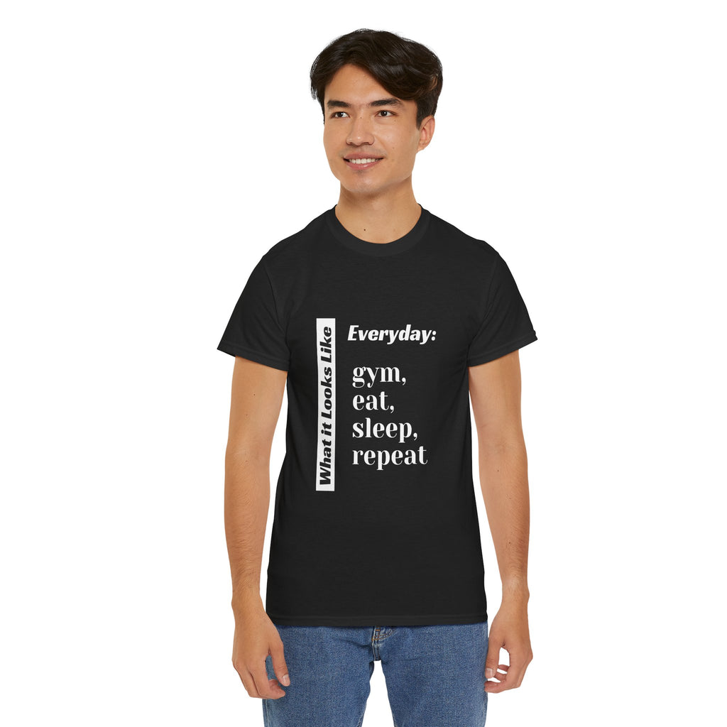 Gym Eat Sleep Repeat T-Shirt | Workout Quote Tee