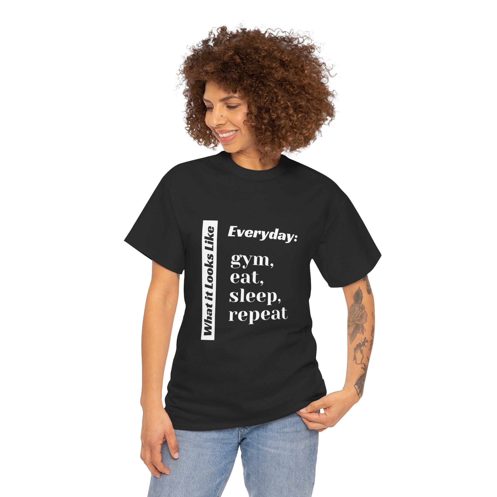 Gym Eat Sleep Repeat T-Shirt | Workout Quote Tee