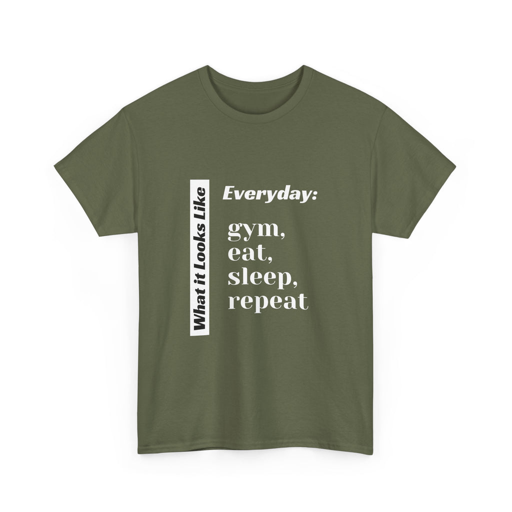 Gym Eat Sleep Repeat T-Shirt | Workout Quote Tee