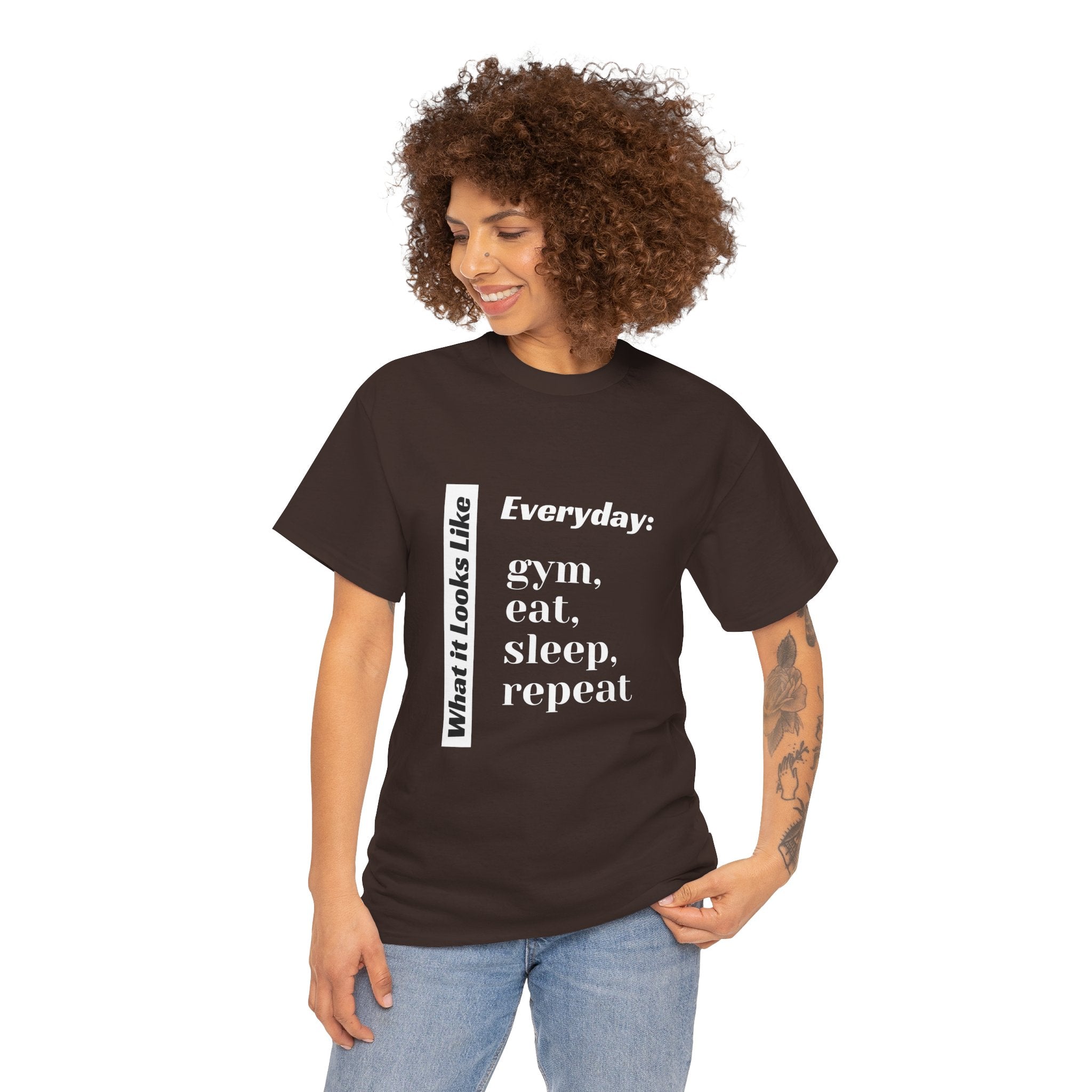 Gym Eat Sleep Repeat T-Shirt | Workout Quote Tee