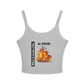 Flaming 2026 Graphic Crop Tank Top — Women's Spaghetti Strap