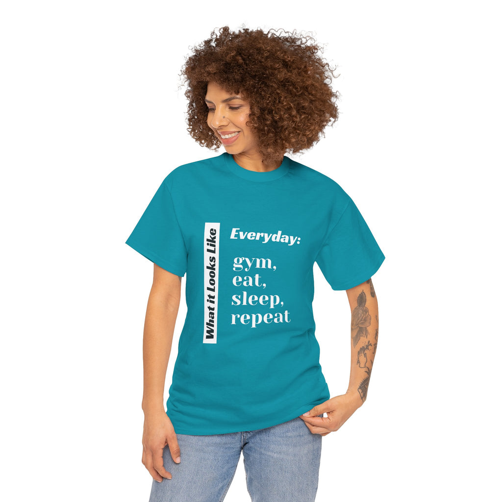 Gym Eat Sleep Repeat T-Shirt | Workout Quote Tee